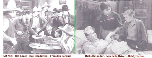 Richard Alexander, Adabelle Driver, Franklyn Farnum, Jack Jones, Jack Kirk, Rex Lease, Art Mix, Bobby Nelson, and Jack H