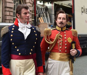 As danish Officer on set of Gentleman Jack Picture in Liverpool Echo