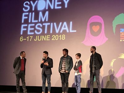 Damian Hill, Jason Raftopoulos, Alexandros Ouzas, Nashen Moodley, and Ty Perham in West of Sunshine (2017)