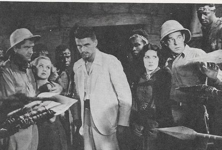 Henry Brandon, Evelyn Brent, Al Bridge, Everett Brown, Raymond Hatton, Betty Jane Rhodes, and Grant Withers in Jungle Ji