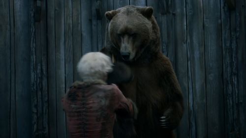 Bart the Bear and Gwendoline Christie in Game of Thrones (2011)