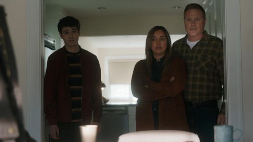 Link Baker, Oscar Chark, and Alison Araya in Tracker: Klamath Falls (2024)