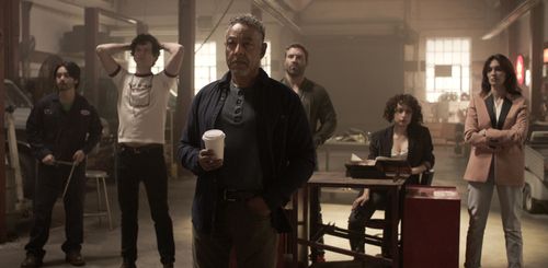 Giancarlo Esposito, Paz Vega, Jai Courtney, Rosaline Elbay, Peter Mark Kendall, and Jordan Mendoza in Kaleidoscope (2023