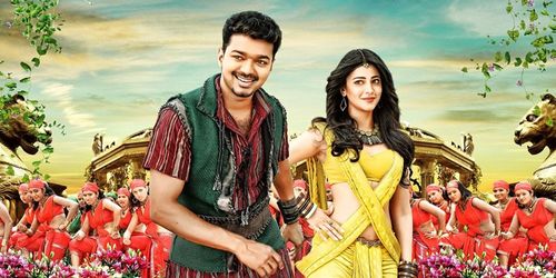 Joseph Vijay and Shruti Haasan in Puli (2015)