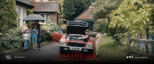 Jemima West, Christopher Dane, Rebecca Hanssen, and Harlym McMillan-Hunt in The Unfamiliar (2020)