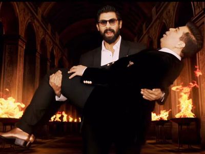 Karan Johar and Rana Daggubati in Welcome to New York (2018)