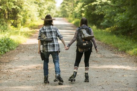 Chandler Riggs and Katelyn Nacon in The Walking Dead (2010)