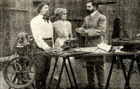 Paul Hurst, William H. West, and Jane Wolfe in The Stolen Invention (1912)