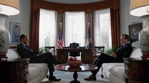 Ambassador Petrov (Vladimir Jon Cubrt) and Kirkman square off on Designated Survivor