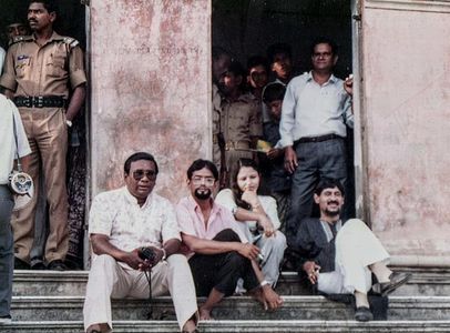 Humayun Ahmed, Monjurur Rahman, Abul Hayat, and Mozammel Hossain in Ayomoy (1988)