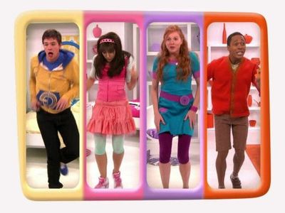 Thomas Hobson, Shayna Rose, Yvette Gonzalez-Nacer, and Jon Beavers in The Fresh Beat Band (2009)