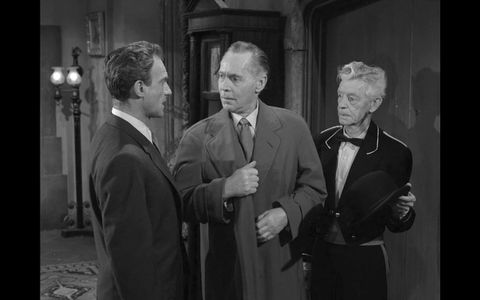 Cyril Delevanti, Jonathan Harris, and Franchot Tone in The Twilight Zone (1959)