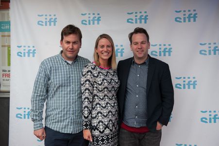 Mike Birbiglia, Joe Birbiglia, and Maggie Kemper at an event for Don't Think Twice (2016)