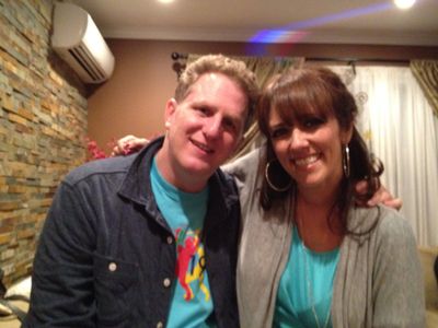 Me with my movie husband Michael Rapaport on set