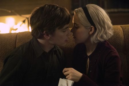 Kiernan Shipka and Ross Lynch in Chilling Adventures of Sabrina (2018)