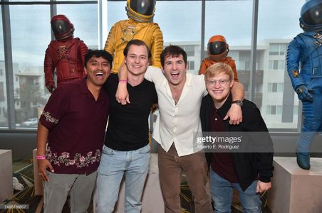 Cooper Tomlinson, Curry Barker, Pablo Hernandez and Alex Maystrik at the Guardians of the Galaxy Vol. 3 Influencer Scree