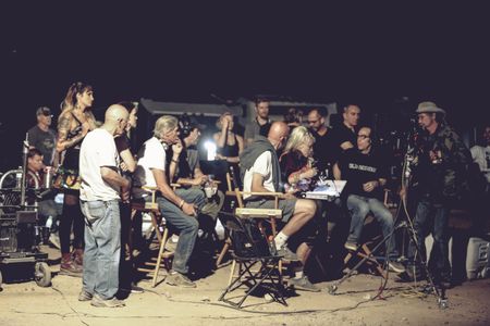 Video village on the set of The Unhealer