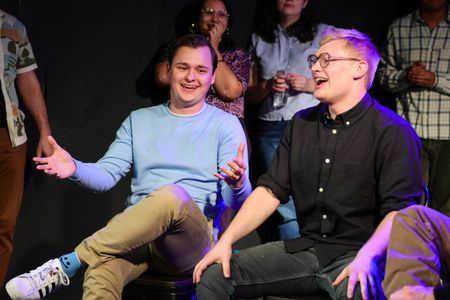 Curry and Coop at the Under the Influence Improv show