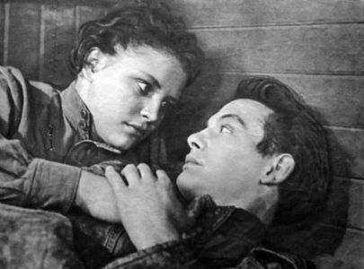 Vasiliy Lanovoy and Elza Lezhdey in Pavel Korchagin (1957)