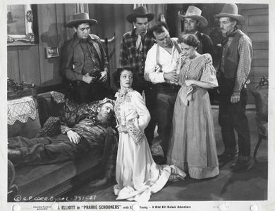 Bob Burns, Jim Corey, Richard Fiske, Netta Packer, Sammy Stein, Dub Taylor, and Evelyn Young in Prairie Schooners (1940)