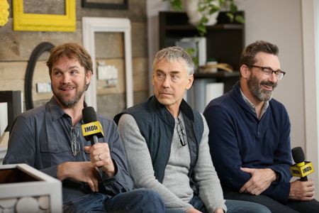 Tony Gilroy, Brad Anderson, and Jon Hamm at an event for Beirut (2018)