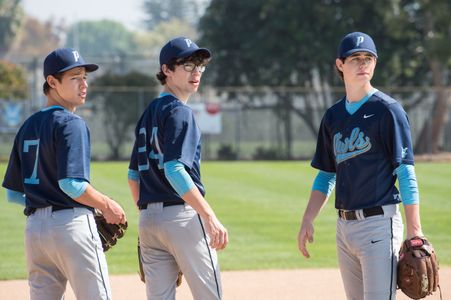 Franke (Cameron Dallas),Austin (Joey Bragg),and Jack (Nash Grier) are best friends and ball players in The Outfield.