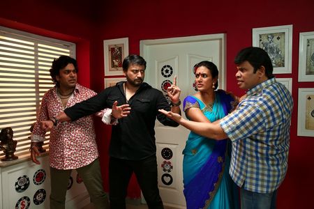 Prashanth, Ashutosh Rana, Anandraj, and Devadarshini Chetan in Johnny (2018)