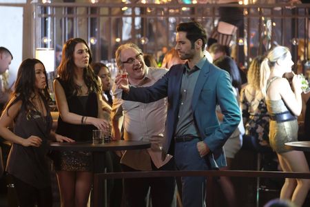 John Billingsley, Tom Ellis, Jessica Garcie, and Alla Rouba in Lucifer (2016)