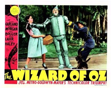 Judy Garland, Ray Bolger, Jack Haley, and Terry in The Wizard of Oz (1939)