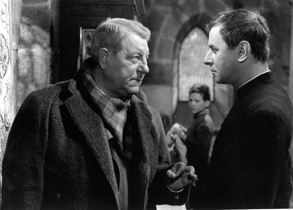 Jean Gabin and Michel Vitold in Maigret and the St. Fiacre Case (1959)