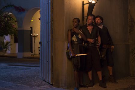 Richard Coyle, David Hoflin, and Tracy Ifeachor in Crossbones (2014)