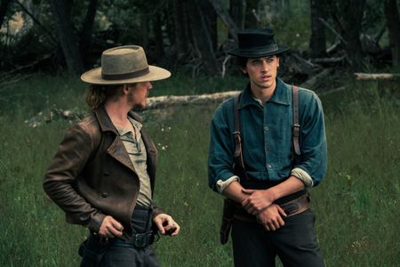 Daniel Webber and Tom Blyth in Billy the Kid (2022)