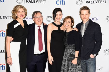 Julianna Margulies, Christine Baranski, Matt Czuchry, Michelle King, and Robert King at an event for The Good Wife (2009