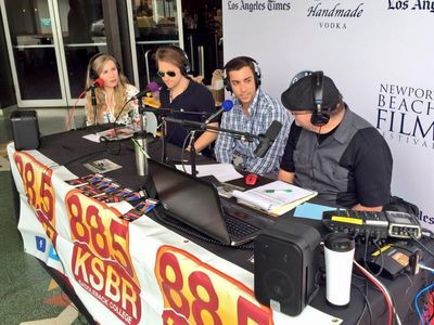 Sainty Nelsen, Eric Nelsen and director, Joseph Pernice on KSBR 88.5 promoting CHASING YESTERDAY at the Newport Beach Fi