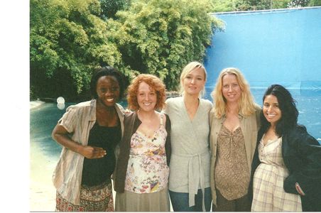 Christina Ogunade, Tracey Rooney, Kari Matchett, Rebecca Avery and Tammy Trull on set for Invasion