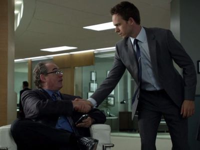 John Billingsley and Patrick J. Adams in Suits (2011)