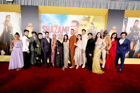 Cast photo from LA premiere of Shazam! Fury Of The Gods.