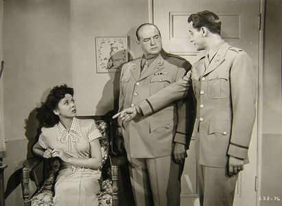 Sydney Greenstreet, Ida Lupino, and William Prince in Pillow to Post (1945)