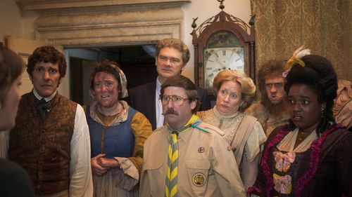 Simon Farnaby, Jim Howick, Martha Howe-Douglas, Katy Wix, Charlotte Ritchie, Mathew Baynton, Laurence Rickard, and Lolly