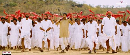 Pawan Kalyan, Siva Balaji, Ajay, Kamal Kamaraju, and Chaitanya Krishna in Katamarayudu (2017)