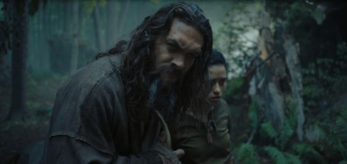 Jason Momoa and Yadira Guevara-Prip in See: Heavy Hangs the Head (2022)