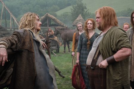 Julian Rhind-Tutt, Danny Kirrane, and Tamla Kari in Britannia (2017)