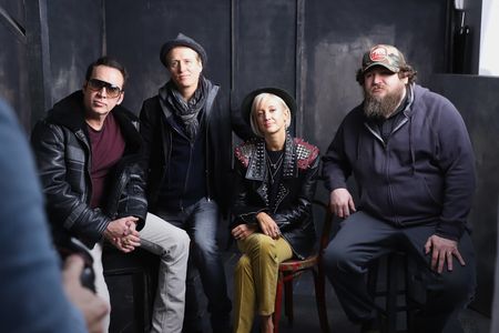 Nicolas Cage, Panos Cosmatos, Linus Roache, and Andrea Riseborough