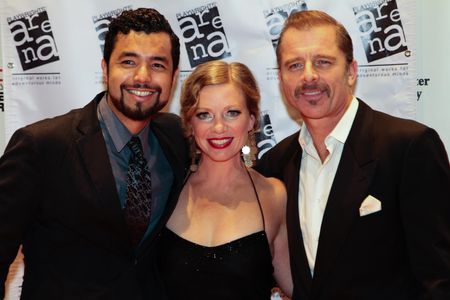 Daniel Enrique Segura, Rachel Sorsa, and Maxwell Caulfield on the red carpet at HOT NIGHT IN THE CITY benefit concert