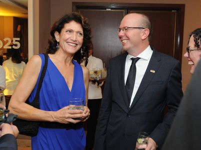 Amy Aquino and Col Needham at an event for IMDb on the Scene (2015)