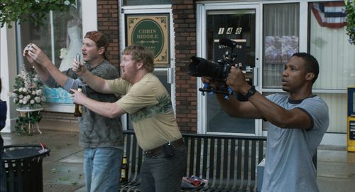 Arlen Escarpeta, Kyle Davis, and Jon Reep in Into the Storm (2014)