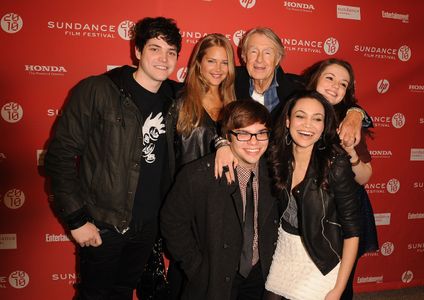 Joel Schumacher, Charlie Saxton, George Pimentel, Emily Meade, Esti Ginzburg, and Philip Ettinger at an event for Twelve