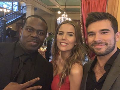 Jermel Wilson, Josh Swickard and Sofia Mattson at a Daytime Emmy Event