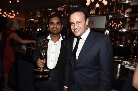 Mitchell Hurwitz and Aziz Ansari