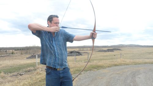 Shooting the PSE Legacy longbow.